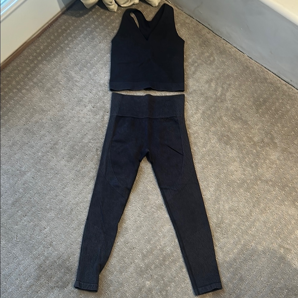 Target Women's Black Tank and  Leggings Set Small